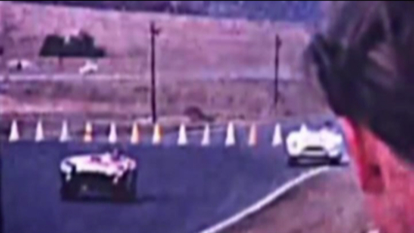 Dave MacDonald races the Carroll Shelby Cobra 260ci to its first ever win at Riverside International Raceway